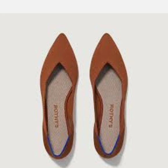 UNWORN- Rothys the Point Flats in Burnt Orange 9.5 - Picture 1 of 6